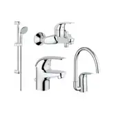 GROHE Набiр змiшувачiв для ванни та кухні EUROECO 4 в 1 (123242K)