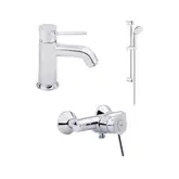 Grohe BauClassic Комплект змішувачів для душу з душовим гарнітуром (123867S)