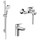 Набор смесителей для ванны 3-в-1 Hansgrohe Logis/Crometta (цвет - хром) (10002020)