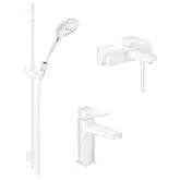 Набор смесителей для ванны 3-в-1 Hansgrohe Metropol /Raindance Select E (цвет - белый матовый) (1082020)