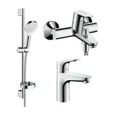 Hansgrohe Focus Набор смесителей для ванны, хром (1092019)