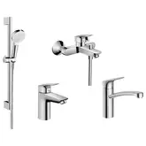 Набор смесителей для ванны и кухни 4-в-1 Hansgrohe Logis/Crometta (цвет - хром) (20200000)