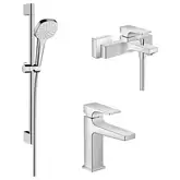 Набор смесителей для ванны 3-в-1 Hansgrohe Metropol/Croma Select E (цвет - хром) (32507000+32540000+26584400)