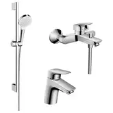 Набор смесителей для ванны 3-в-1 Hansgrohe Logis/Crometta (цвет - хром) (70002020)