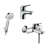 Набор смесителей для ванны 3-в-1 Hansgrohe Novus 70 (цвет - хром) (710242663)