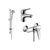 Набор смесителей для ванны 3-в-1 Hansgrohe Novus 70 (цвет - хром) (710262773)