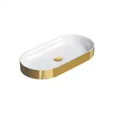 Раковина накладная на столешницу Catalano Horizon 75 х 35 см, Gold-white (170AHZBO)