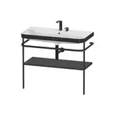 Раковина c-bonded с напольной металлической консолью Duravit Happy D.2 Plus 97,5 х 49 см (HP4738E8080)