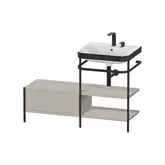 Раковина c-bonded с напольной металлической консолью Duravit Happy D.2 Plus 120 х 49 см (HP4745E6060)