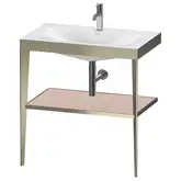 Металлическая консоль с раковиной c-bonded Duravit XViu 80 х 48 х h85 см, матовое шампанское/абрикосовый жемчуг (XV4715OB110)