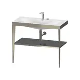 Металлическая консоль с раковиной c-bonded Duravit XViu 100 х 48 х h85 см, матовое шампанское/серый (XV4716EB189)