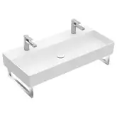 Раковина подвесная 100 х 47 см Villeroy & Boch Memento 2.0 (альпийский белый, с переливом) (4A22A401)