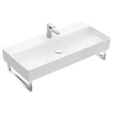 Раковина подвесная 100 х 47 см Villeroy & Boch Memento 2.0 (альпийский белый, с переливом) (4A22A501)