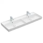 Двойная раковина 130 х 47 см Villeroy & Boch Collaro (альпийский белый, с переливом) (4A34D401)