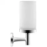 Стакан для зубных щёток Duravit Starck T, хром/матовое стекло (0099311000)