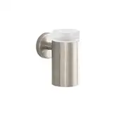 Стакан для зубных щёток с держателем Hansgrohe Logis (цвет - шлиф. никель/стекло матовое) (40518820)