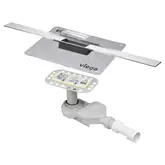 Viega Душевой лоток Advantix Cleviva с вкладкой Advantix Visign C1 (плоская модель) L=800 мм (794491)