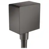 Шланговое під'єднання для душа Hansgrohe FixFit Square, шліфований чорний хром (26455340)