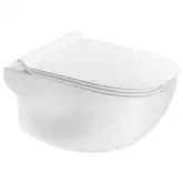 Унитаз подвесной NoRim (безободковый) AXA Wild, с сиденьем Soft Close, белый матовый (3006012+AF312)