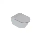 Унитаз подвесной NewFlush (безободковый) Catalano New Zero с сиденьем Soft Close plus satin cement/серый матовый (1VS55NRCS+5SCSTPCS)