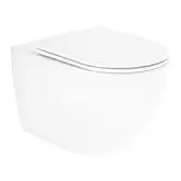 Унітаз підвісний Qtap Robin безобідковий з сидінням Slim Soft-close QT13332141ERW