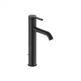 Смеситель для раковины высокий Duravit C.1 (цвет - чёрный матовый), с донным клапаном, излив 166 мм (C11040001046)