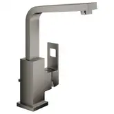 Смеситель для раковины Grohe Eurocube L-Size (цвет - тёмный графит, матовый), с донным клапаном (23135AL0)