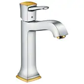 Смеситель для раковины Hansgrohe Metropol Classic (цвет - хром/золото), с донным клапаном (31302090)