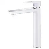Смеситель для раковины, высокий Imprese Podzima Breclav white (цвет - хром/белый) (05245WH)