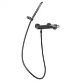 Смеситель для ванны Paffoni Ringo (цвет - чёрный матовый), с душевым гарнитуром (RIN023NO)