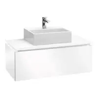 Villeroy & Boch LEGATO тумба 100*38*50см под раковину, подвесная, умывальник устанавливается в центре, цвет белый глянец (B10500DH)