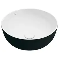 Раковина накладная на столешницу Villeroy & Boch Artis Ø 43 см, white/black (417943BCT8)