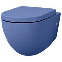 Унитаз подвесной Goclean® (безободковый) ArtCeram File 2.0 с сиденьем Soft Close blue sapphire (FLV004 16; 00 + FLA002 16)