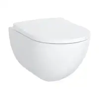 Унитаз подвесной Rimfree (безободковый) Geberit Acanto, с сиденьем Soft Close (500.600.01.2+500.605.01.2)