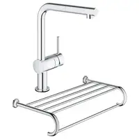 Набор Grohe смеситель для кухни сенсорный Minta Touch 31360001 + полка для полотенец Essentials Authentic 40660001 (3136000140660000)