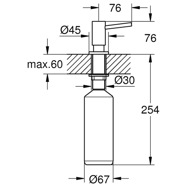 Дозатор для миючого засобу Grohe (40535000)