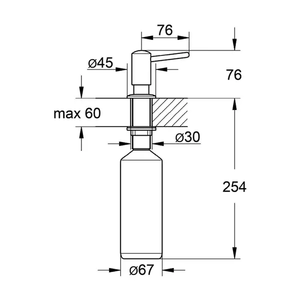 Дозатор для миючого засобу Grohe (40536000)