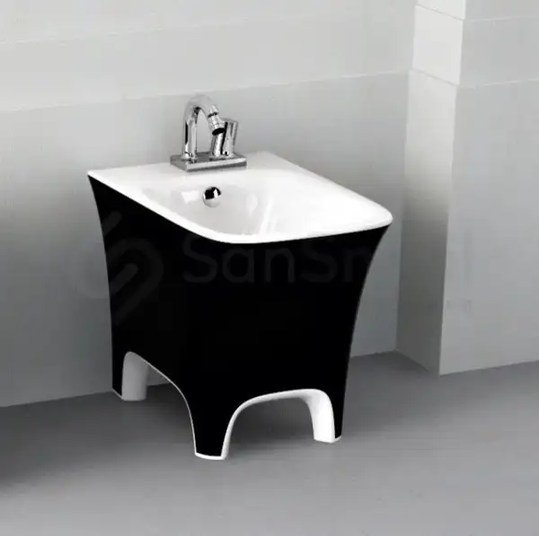 ARTCERAM Биде напольное ArtCeram Cow, черный (CWB002 01; 50) фото 3 Aquada.com.ua
