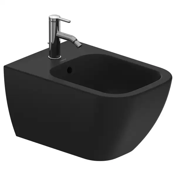 Биде подвесное Duravit Happy D.2, антрацит матовый (2258151300) фото 1 Aquada.com.ua