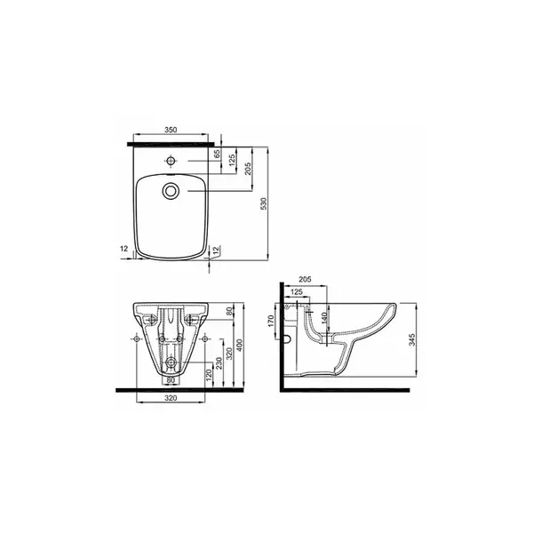 Биде подвесное Kolo Nova Pro M35103000 (M35103000) фото 2 Aquada.com.ua