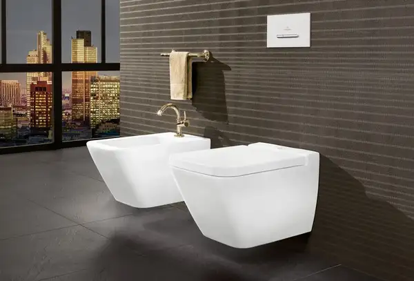 Биде подвесное Villeroy & Boch Finion 56х37,5 см (ярко-белый ceramicplus) (446500R1) фото 2 Aquada.com.ua