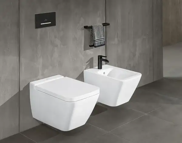 Биде подвесное Villeroy & Boch Finion 56х37,5 см (ярко-белый ceramicplus) (446500R1) фото 3 Aquada.com.ua