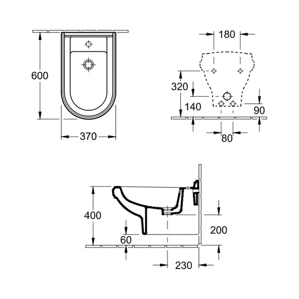 Биде подвесное Villeroy & Boch Hommage (белый star white С+) (7441B0R2) фото 3 Aquada.com.ua