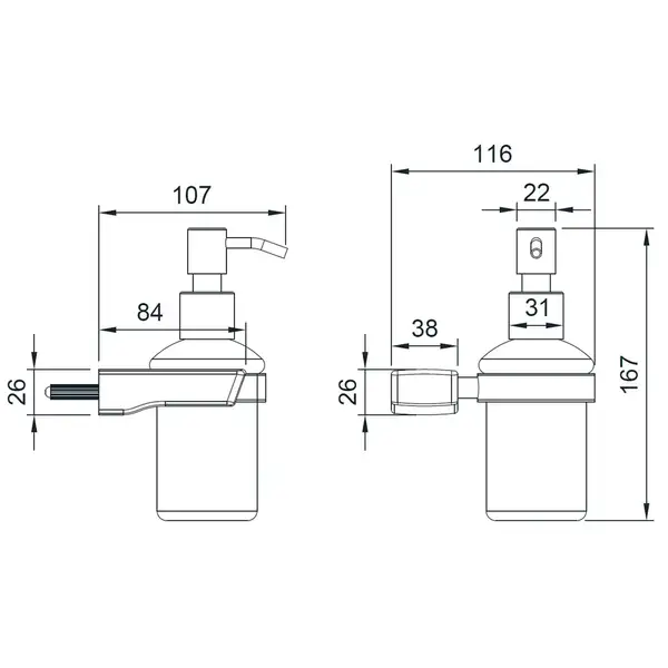 Дозатор для жидкого мыла Imprese Grafiky, black nickel (ZMK041807310) фото 3 Aquada.com.ua