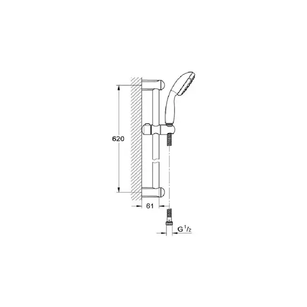 Душевой набор Grohe New Tempesta 100 (2759800E) фото 4 Aquada.com.ua