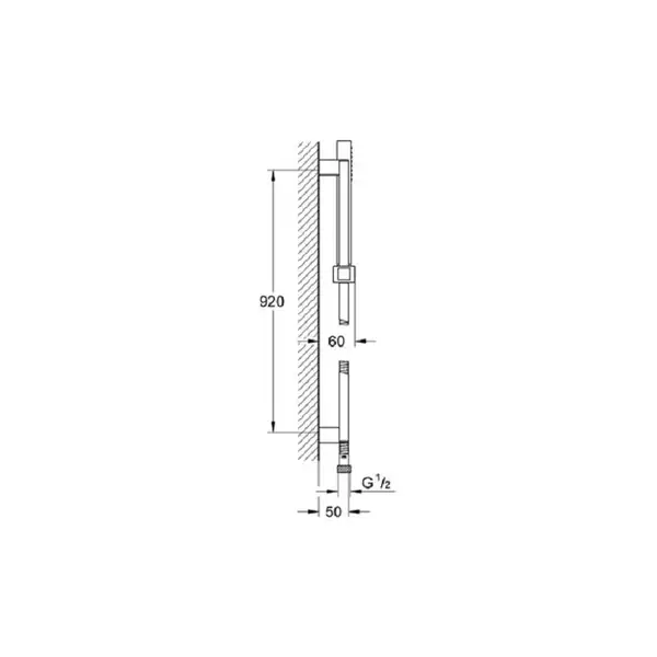 Душевой набор Grohe Euphoria Cube Stick (27700000) фото 3 Aquada.com.ua