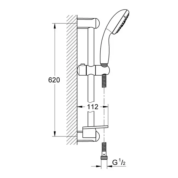 GROHE Душовий набір, 4 режими струменю New Tempesta 100  (28593002) фото 4 Aquada.com.ua