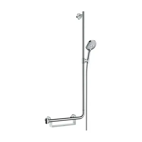 Душевой гарнитур Hansgrohe Raindance Select S 120 3jet EcoSmart 9 л/мин со штангой 110 см (цвет - хром) (26327000) фото 1 Aquada.com.ua