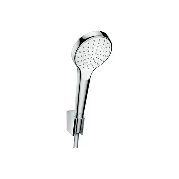 Ручной душ с держателем и шлангом 1,25 м Hansgrohe Croma Select S 1jet (цвет - хром/белый) (26420400) фото 1 Aquada.com.ua