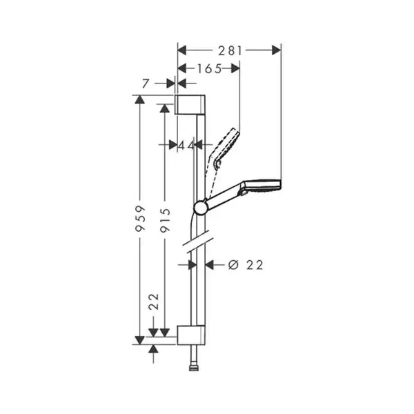Душовий набір Hansgrohe Crometta Vario 90, білий / хром (26536400)